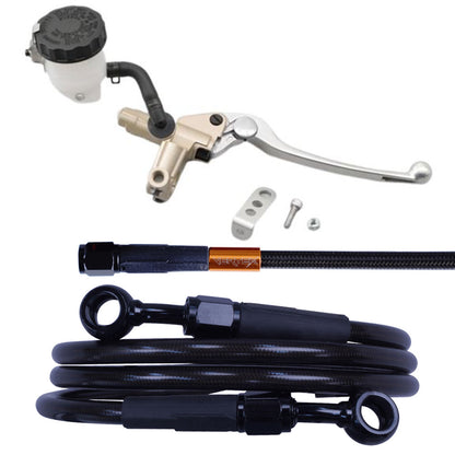 RZ250 ダークメッシュ ブレーキホース マスターシリンダー　セット