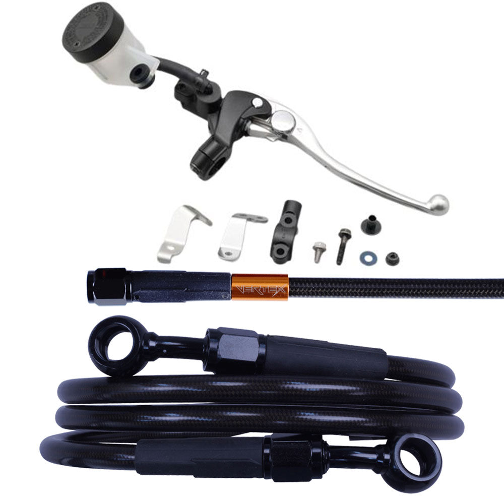 NS250F/R ダークメッシュ ブレーキホース マスターシリンダー　セット