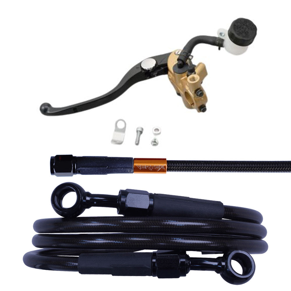 VFR800 ダークメッシュ クラッチホース マスターシリンダー　セット