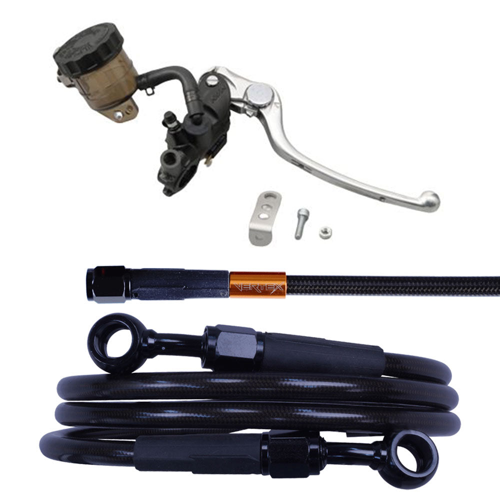 FZR1000 ダークメッシュ ブレーキホース マスターシリンダー　セット