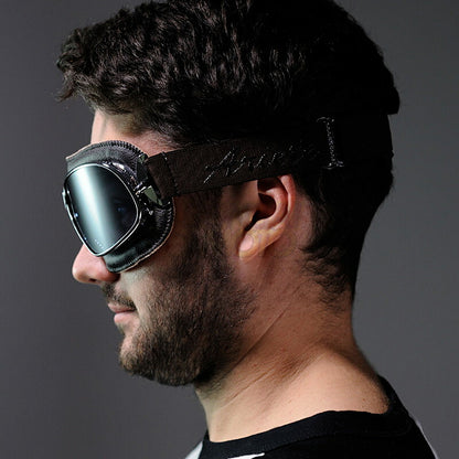 Vintage Retro Goggles Smoke Lens Brown