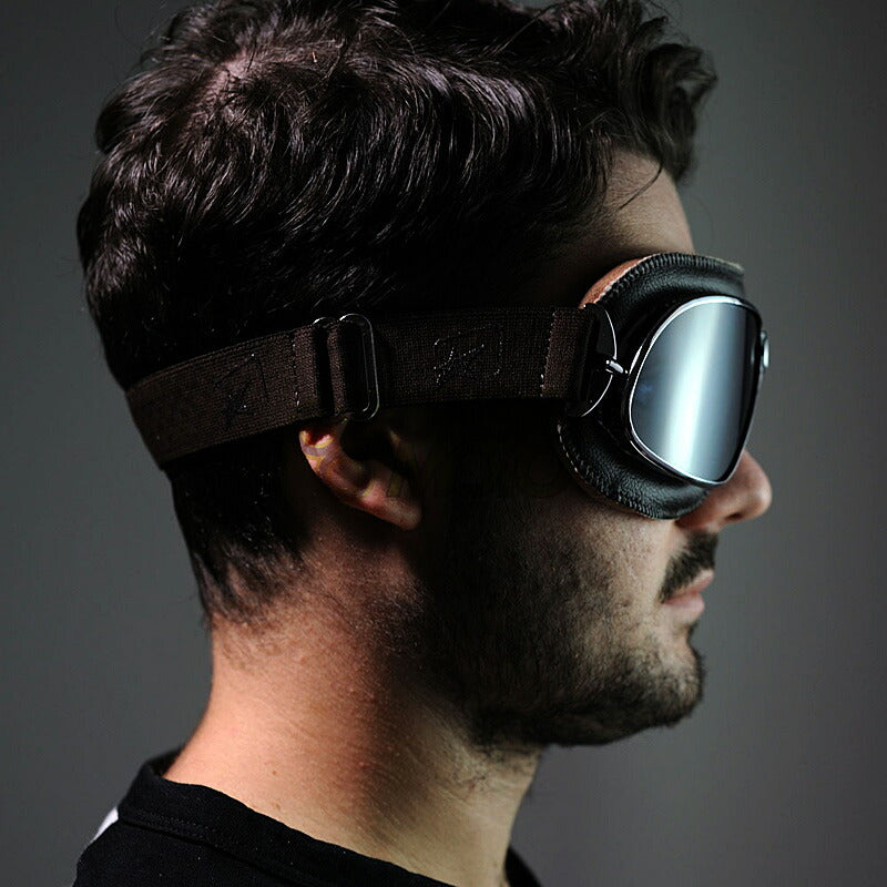 Vintage Retro Goggles Smoke Lens Brown