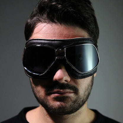 Vintage Retro Goggles Smoke Lens Brown