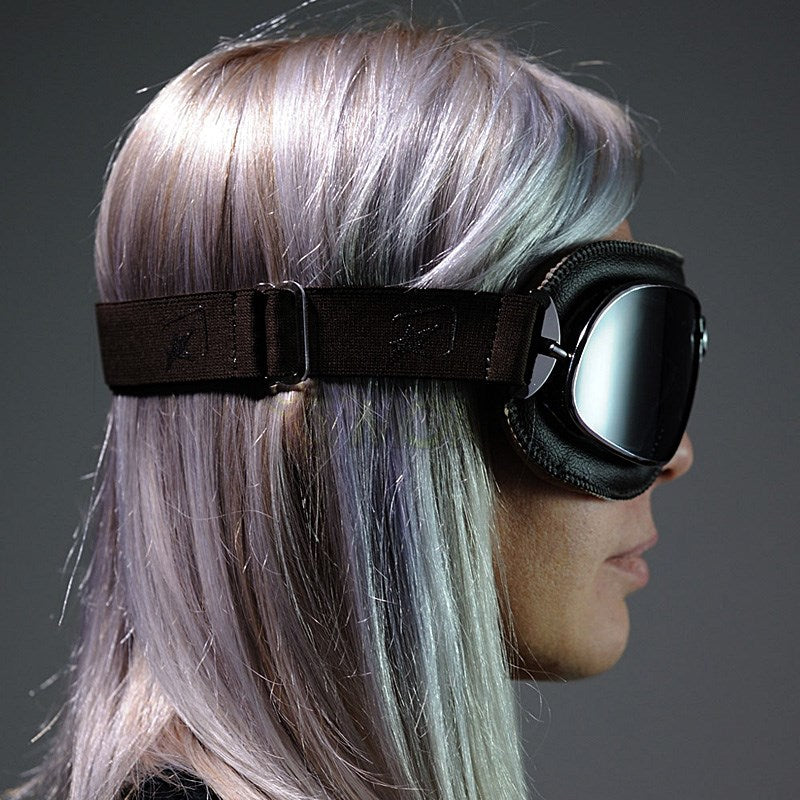 Vintage Retro Goggles Smoke Lens Brown
