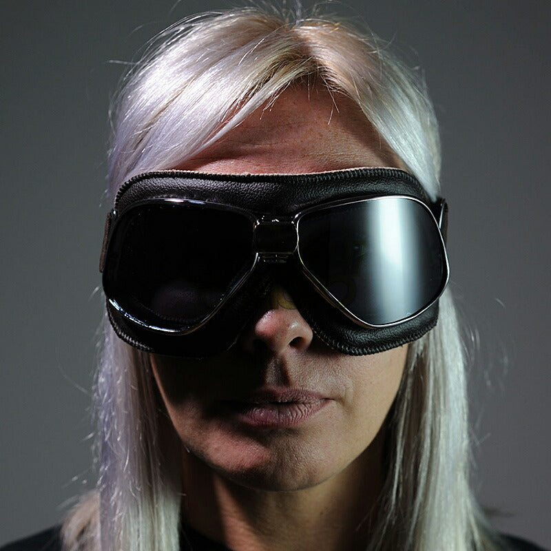 Vintage Retro Goggles Smoke Lens Brown