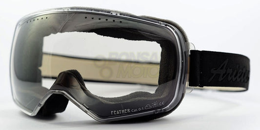 フェザー レトロゴーグル ミラーレンズ クリア/ブラック