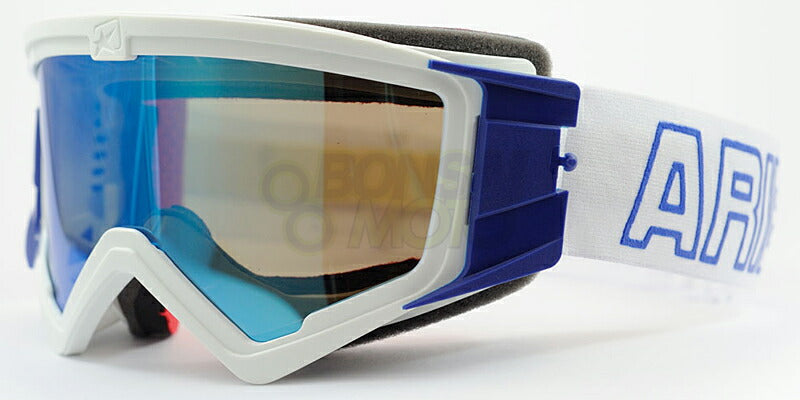 マッドマックス ユーロフィット 眼鏡対応オフロードゴーグル ミラー ホワイト/ブルー