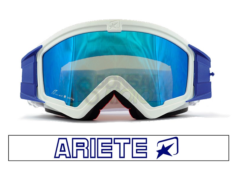 マッドマックス ユーロフィット 眼鏡対応オフロードゴーグル ミラー ホワイト/ブルー