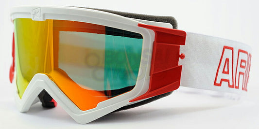 マッドマックス ユーロフィット 眼鏡対応オフロードゴーグル ミラー ホワイト/レッド