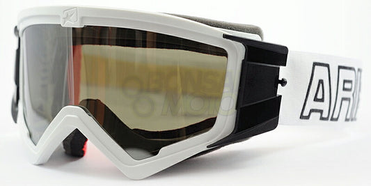 マッドマックス ユーロフィット 眼鏡対応オフロードゴーグル ミラー ホワイト/シルバー