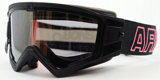 マッドマックス ユーロフィット 眼鏡対応オフロードゴーグル ミラー ブラック/ピンク
