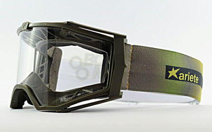 8Kゴーグル ユーロフィット シングルクリアレンズ カーキ/カーキ