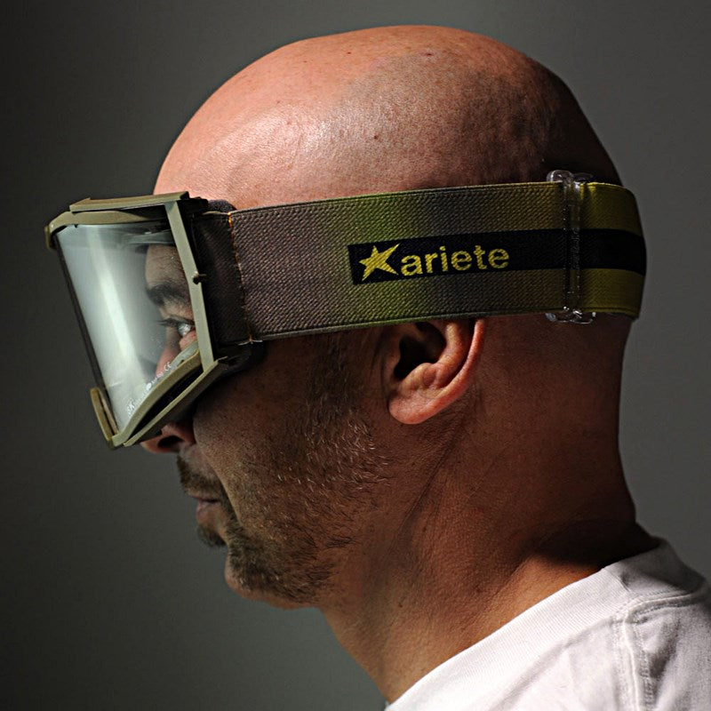 8Kゴーグル ユーロフィット シングルクリアレンズ カーキ/カーキ