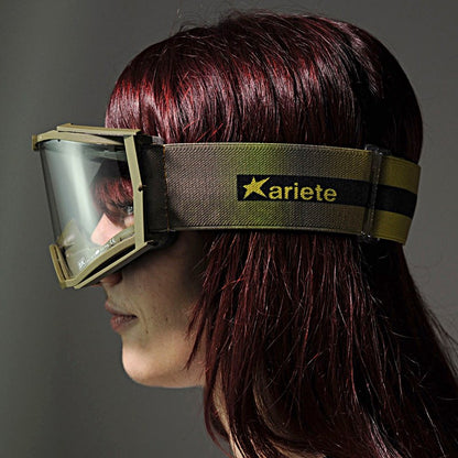 8Kゴーグル ユーロフィット シングルクリアレンズ カーキ/カーキ