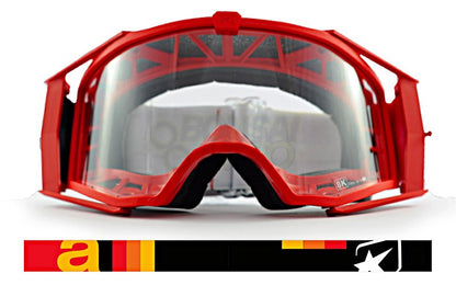 8Kゴーグル ユーロフィット シングルクリアレンズ レッド/ブラック