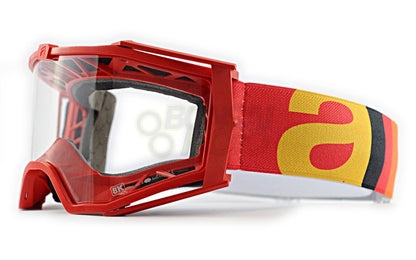 8Kゴーグル ユーロフィット シングルクリアレンズ レッド/ブラック