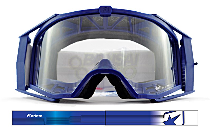 8Kゴーグル ユーロフィット シングルクリアレンズ ブルー/ブルー
