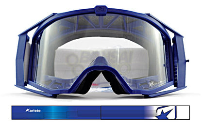 8Kゴーグル ユーロフィット シングルクリアレンズ ブルー/ブルー