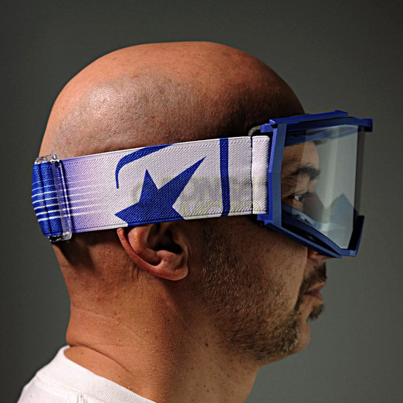 8Kゴーグル ユーロフィット シングルクリアレンズ ブルー/ブルー