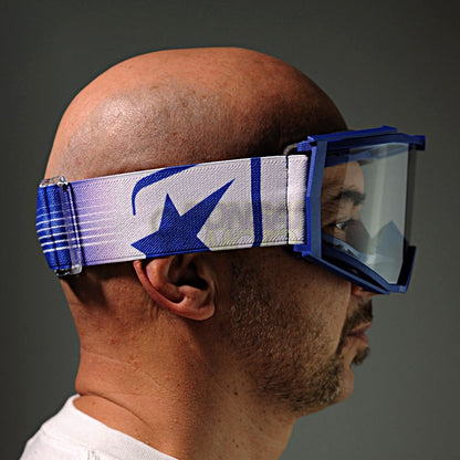 8Kゴーグル ユーロフィット シングルクリアレンズ ブルー/ブルー