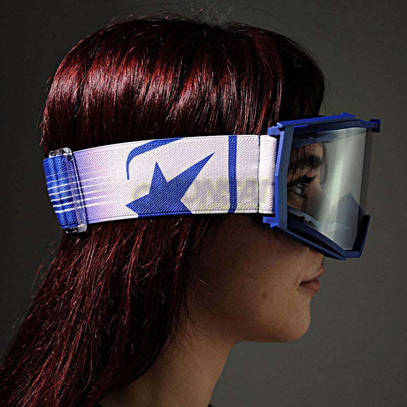 8Kゴーグル ユーロフィット シングルクリアレンズ ブルー/ブルー