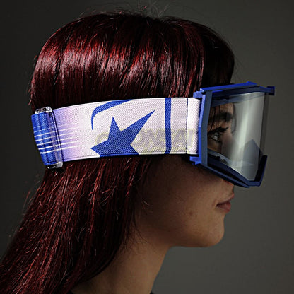 8Kゴーグル ユーロフィット シングルクリアレンズ ブルー/ブルー