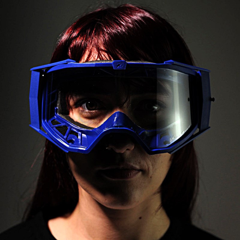 8Kゴーグル ユーロフィット シングルクリアレンズ ブルー/ブルー