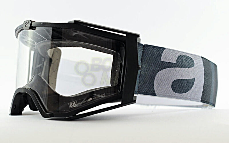 8Kゴーグル ユーロフィット シングルクリアレンズ ブラック/グレー