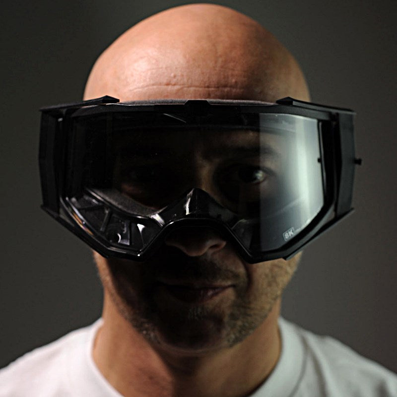 8Kゴーグル ユーロフィット シングルクリアレンズ ブラック/グレー