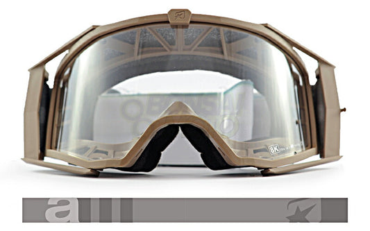 8Kゴーグル ユーロフィット シングルクリアレンズ ベージュ/ベージュ
