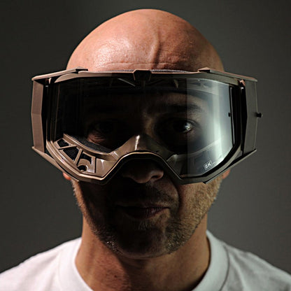 8Kゴーグル ユーロフィット シングルクリアレンズ ベージュ/ベージュ