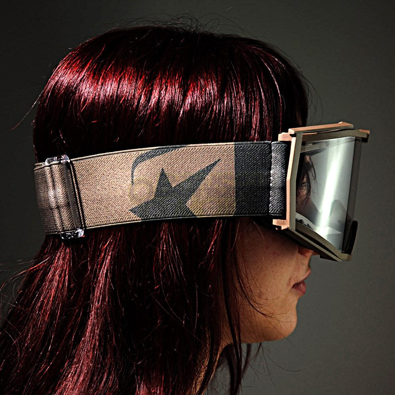 8Kゴーグル ユーロフィット シングルクリアレンズ ベージュ/ベージュ