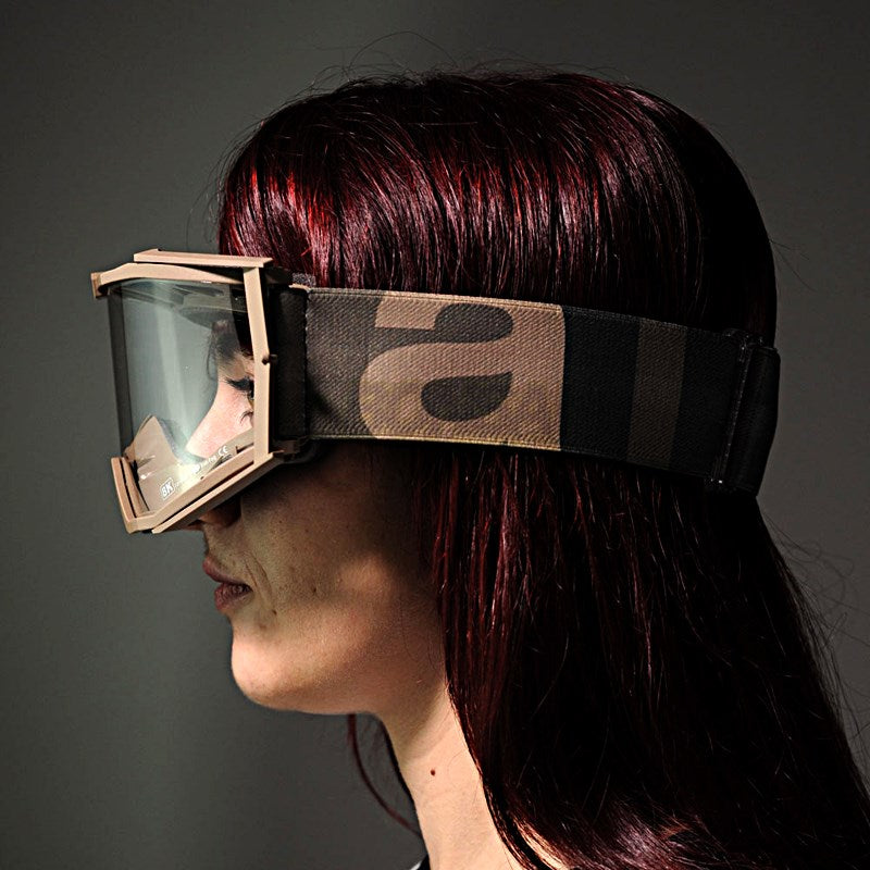 8Kゴーグル ユーロフィット シングルクリアレンズ ベージュ/ベージュ