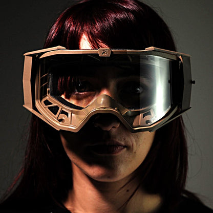 8Kゴーグル ユーロフィット シングルクリアレンズ ベージュ/ベージュ