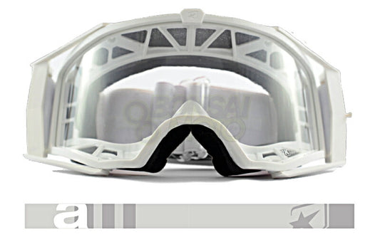 8Kゴーグル ユーロフィット シングルクリアレンズ ホワイト/ホワイト