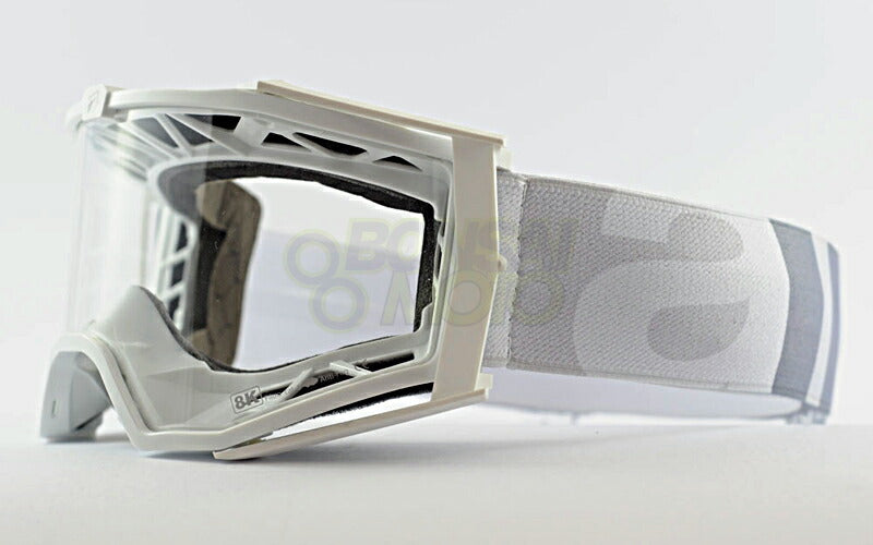 8Kゴーグル ユーロフィット シングルクリアレンズ ホワイト/ホワイト