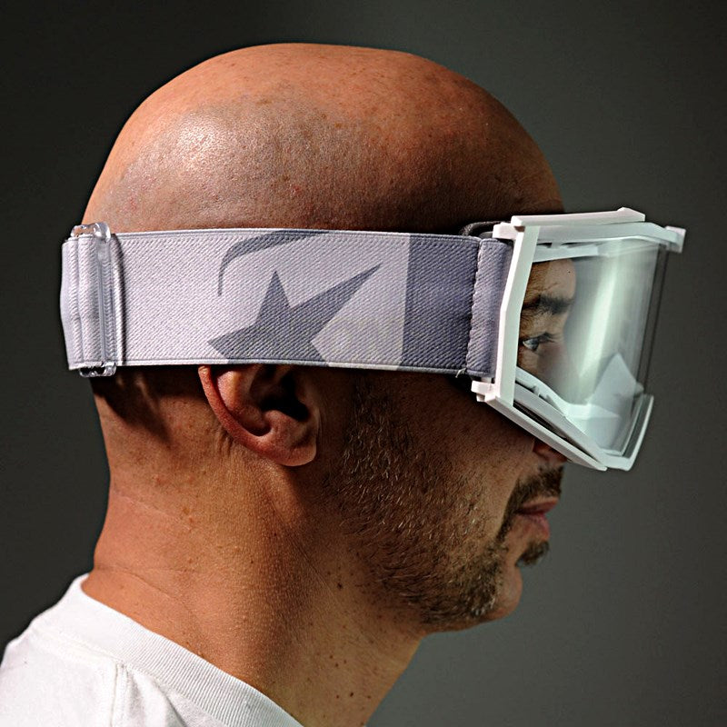 8Kゴーグル ユーロフィット シングルクリアレンズ ホワイト/ホワイト