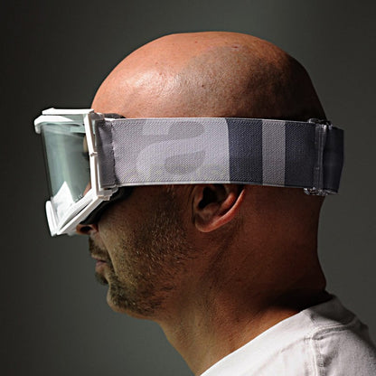 8Kゴーグル ユーロフィット シングルクリアレンズ ホワイト/ホワイト