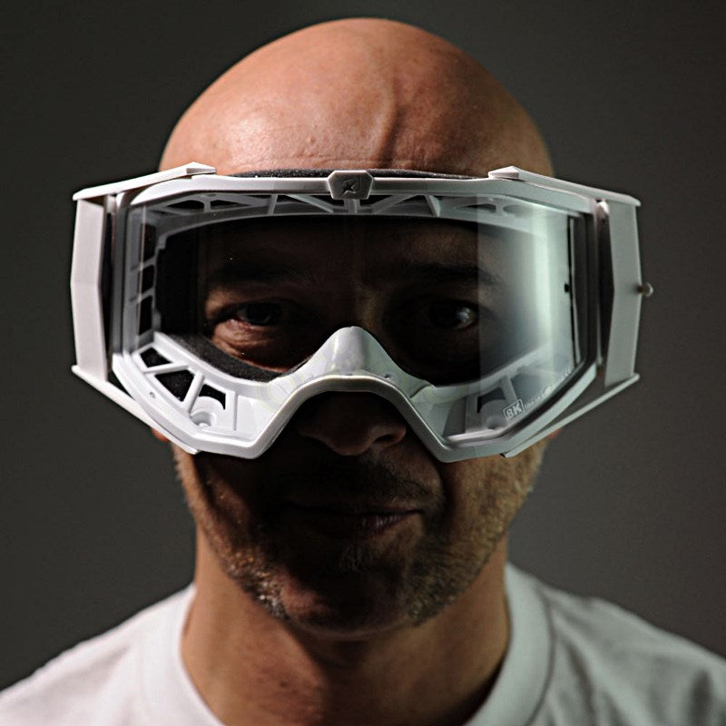 8Kゴーグル ユーロフィット シングルクリアレンズ ホワイト/ホワイト