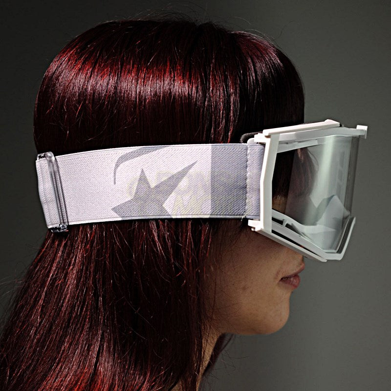 8Kゴーグル ユーロフィット シングルクリアレンズ ホワイト/ホワイト