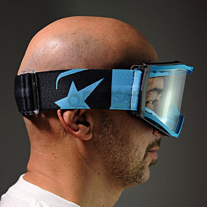 8Kゴーグル ユーロフィット シングルクリアレンズ ターコイズ/ブラック