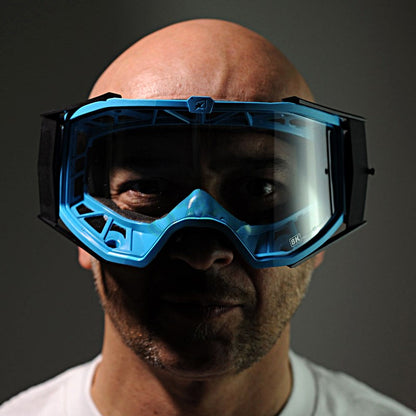 8Kゴーグル ユーロフィット シングルクリアレンズ ターコイズ/ブラック