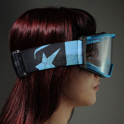 8Kゴーグル ユーロフィット シングルクリアレンズ ターコイズ/ブラック