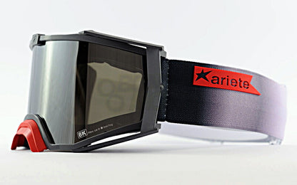 8Kトップゴーグル ユーロフィット ライトスモークミラーシングルレンズ グレー/ブラック