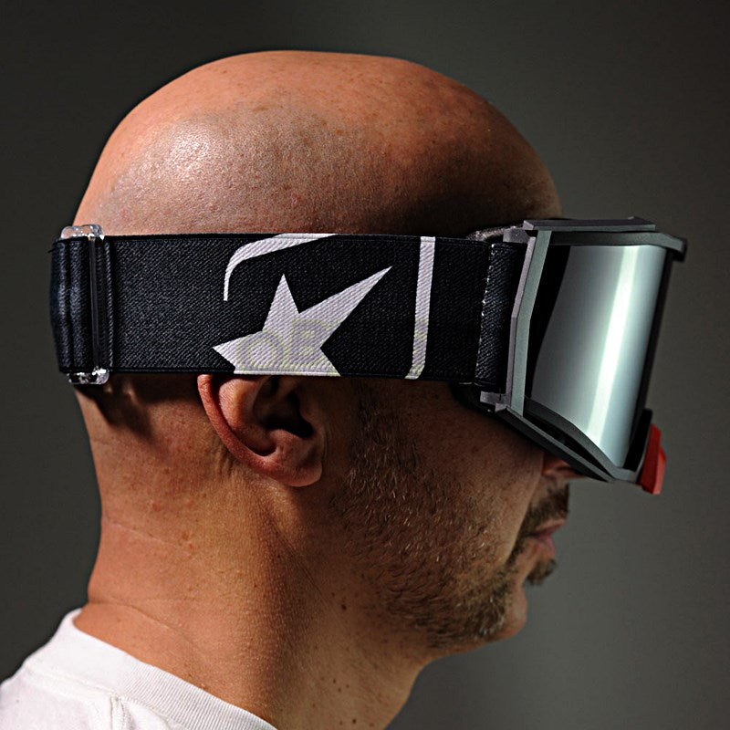 8Kトップゴーグル ユーロフィット ライトスモークミラーシングルレンズ グレー/ブラック