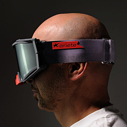 8Kトップゴーグル ユーロフィット ライトスモークミラーシングルレンズ グレー/ブラック