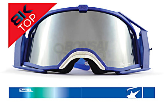 8Kトップゴーグル ユーロフィット ライトスモークミラーシングルレンズ ブルー/ブルー