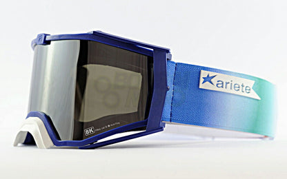 8Kトップゴーグル ユーロフィット ライトスモークミラーシングルレンズ ブルー/ブルー