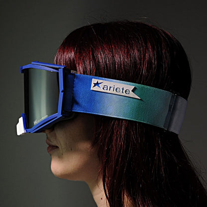 8Kトップゴーグル ユーロフィット ライトスモークミラーシングルレンズ ブルー/ブルー