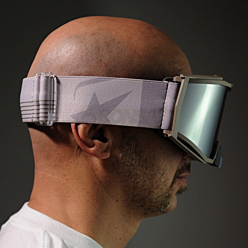 8Kトップゴーグル ユーロフィット ライトスモークミラーシングルレンズ ベージュ/ベージュ